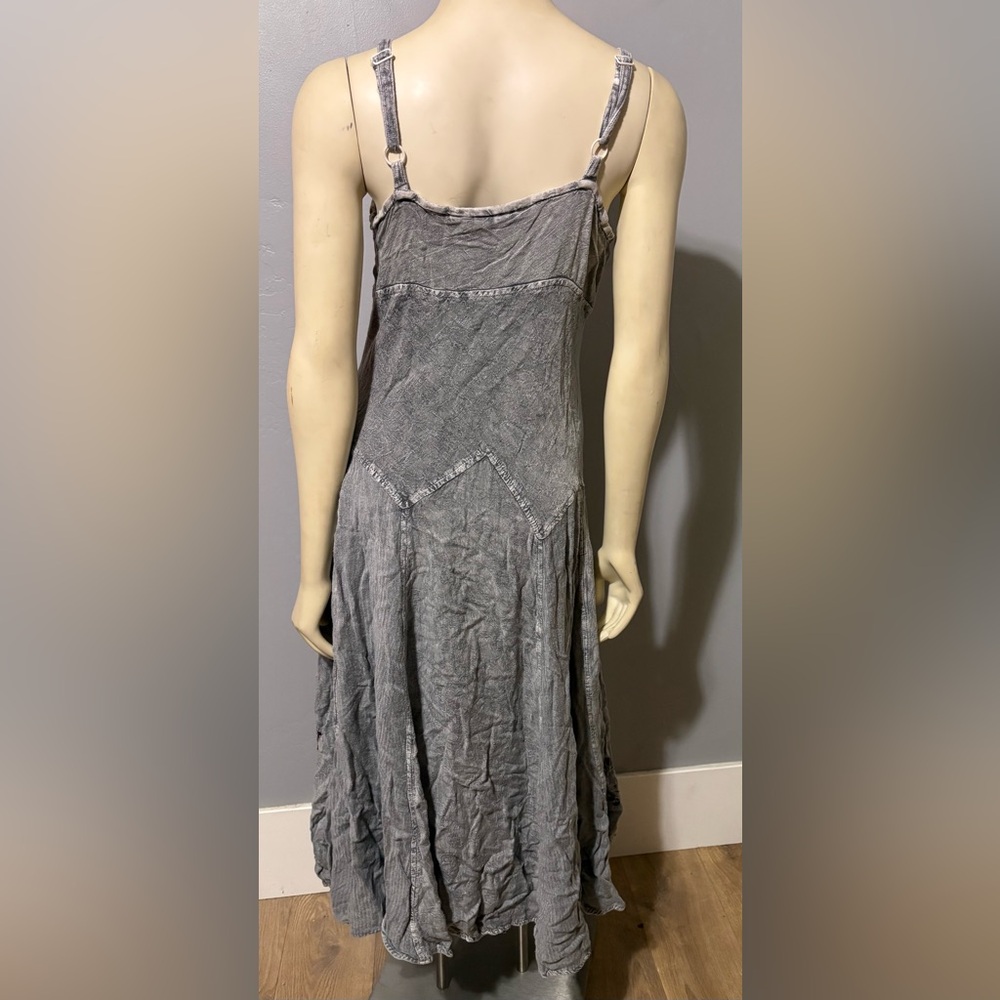 Agan Traders Boho Fairycore Goblin Core Patchwork Maxi Dress Womens Medium Rayon - Picture 2 of 5